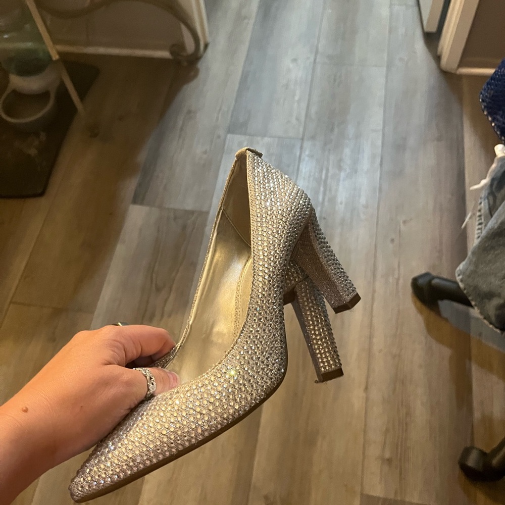 Michael Kors Sparkling Silver Heels